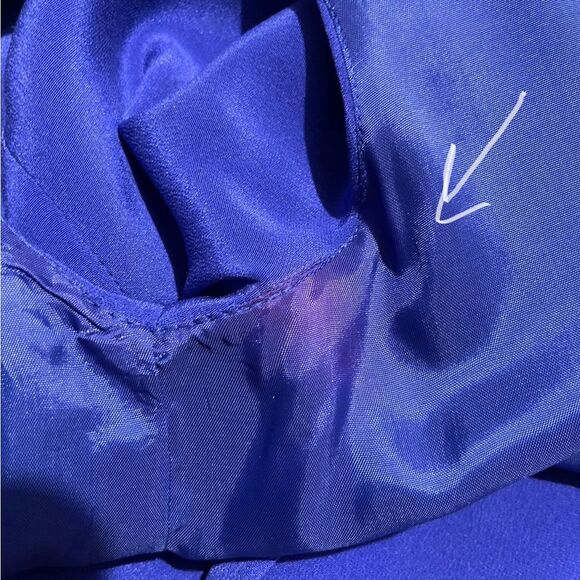 YL By Yair maxi Silk dress cocktail wedding party bride’s Mother blue women’s 12 - Picture 12 of 12